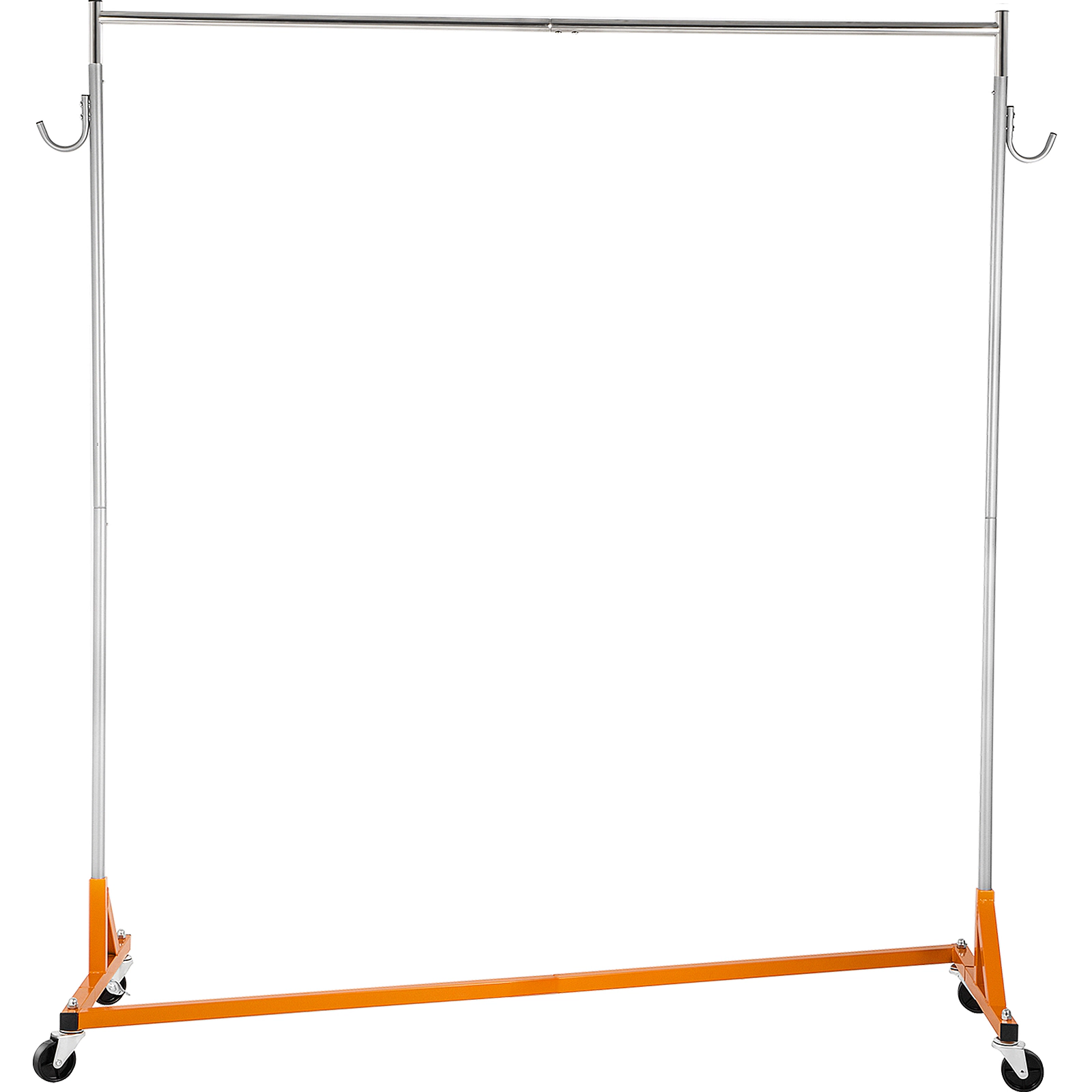HONGGE Industrial Grade Z Base Garment Rack with Lockable Casters for Home Clothing Store Display