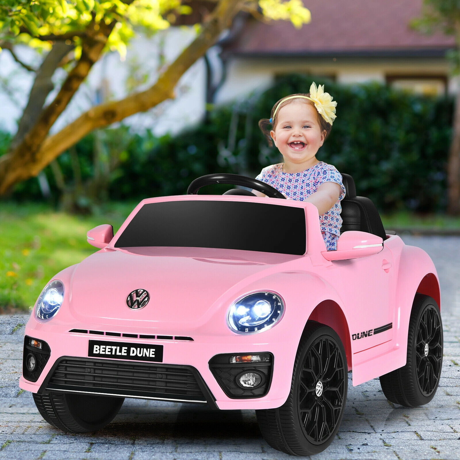 Hivvago Volkswagen Beetle Kids Electric Ride On Car with Remote Control