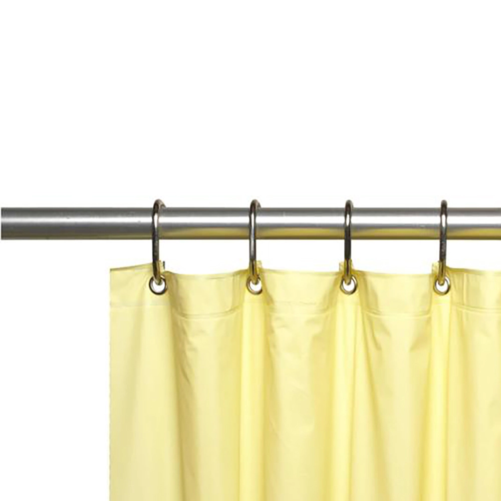 Carnation Home Fashions Hotel Collection Vinyl Shower Curtain Liner with Weighted Magnets and Metal Grommets 72x72" Gold