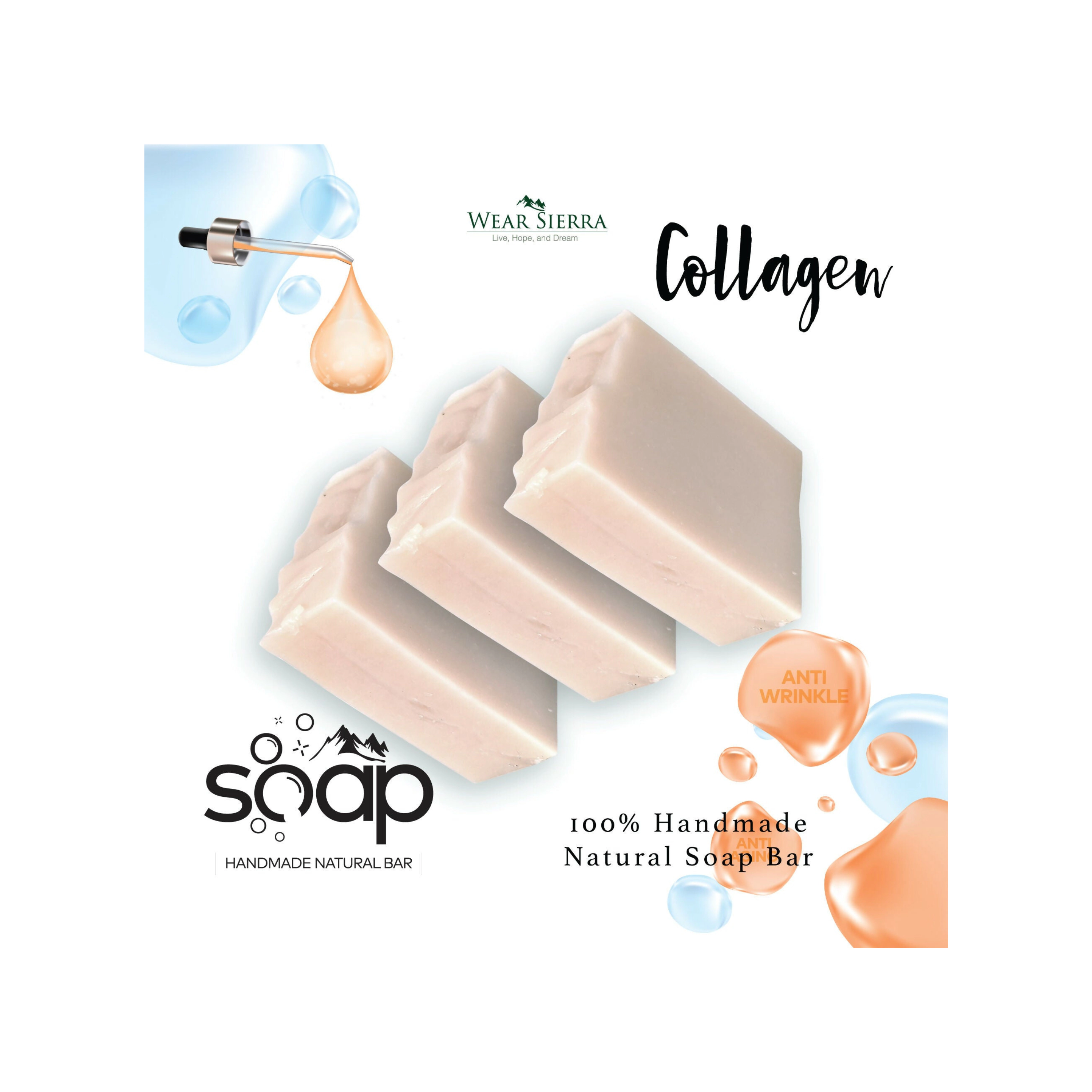 Wear Sierra Handmade Collagen Soap Bar Pack Of