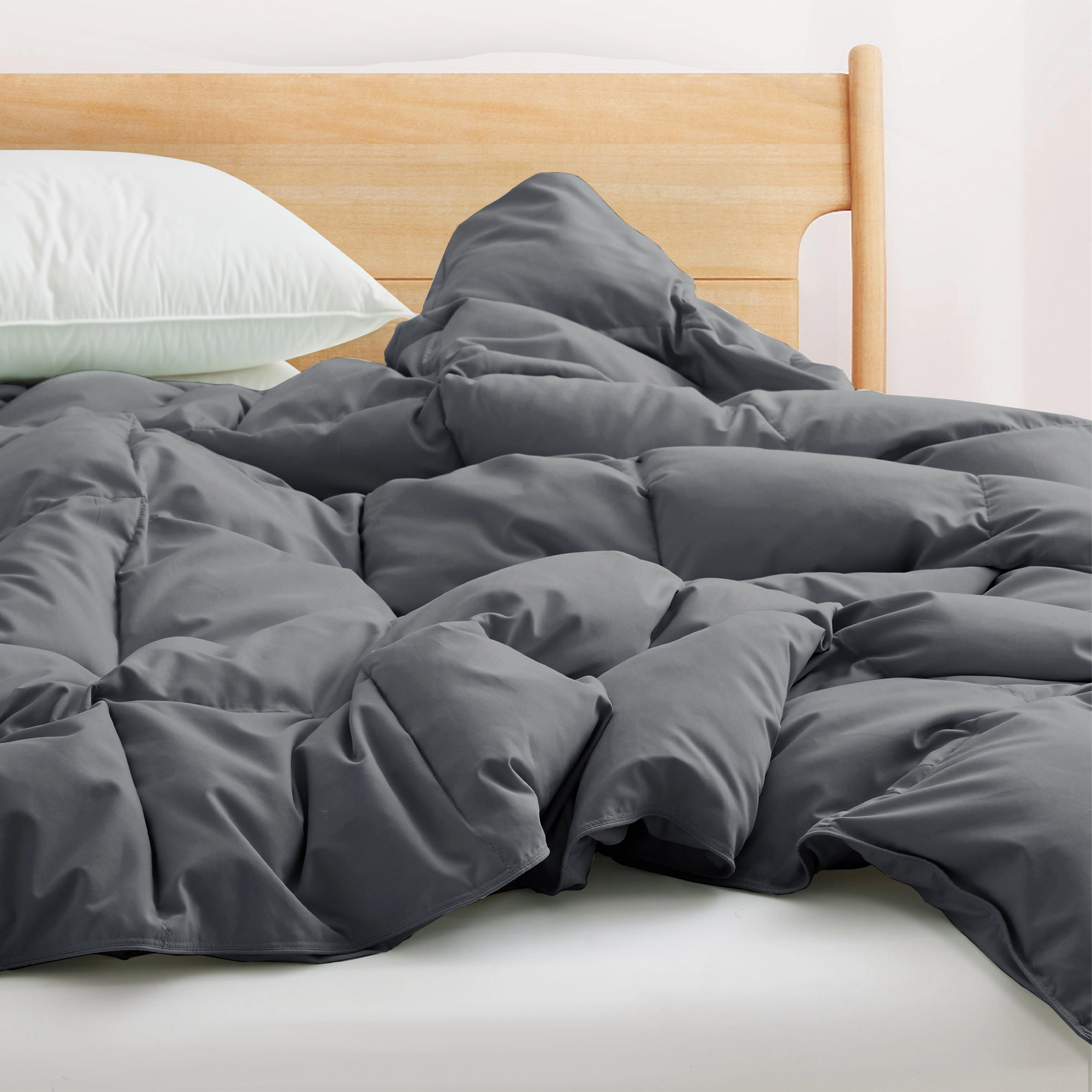 PEACENEST Lightweight Feather Fiber Comforter Soft Breathable Bedding Insert