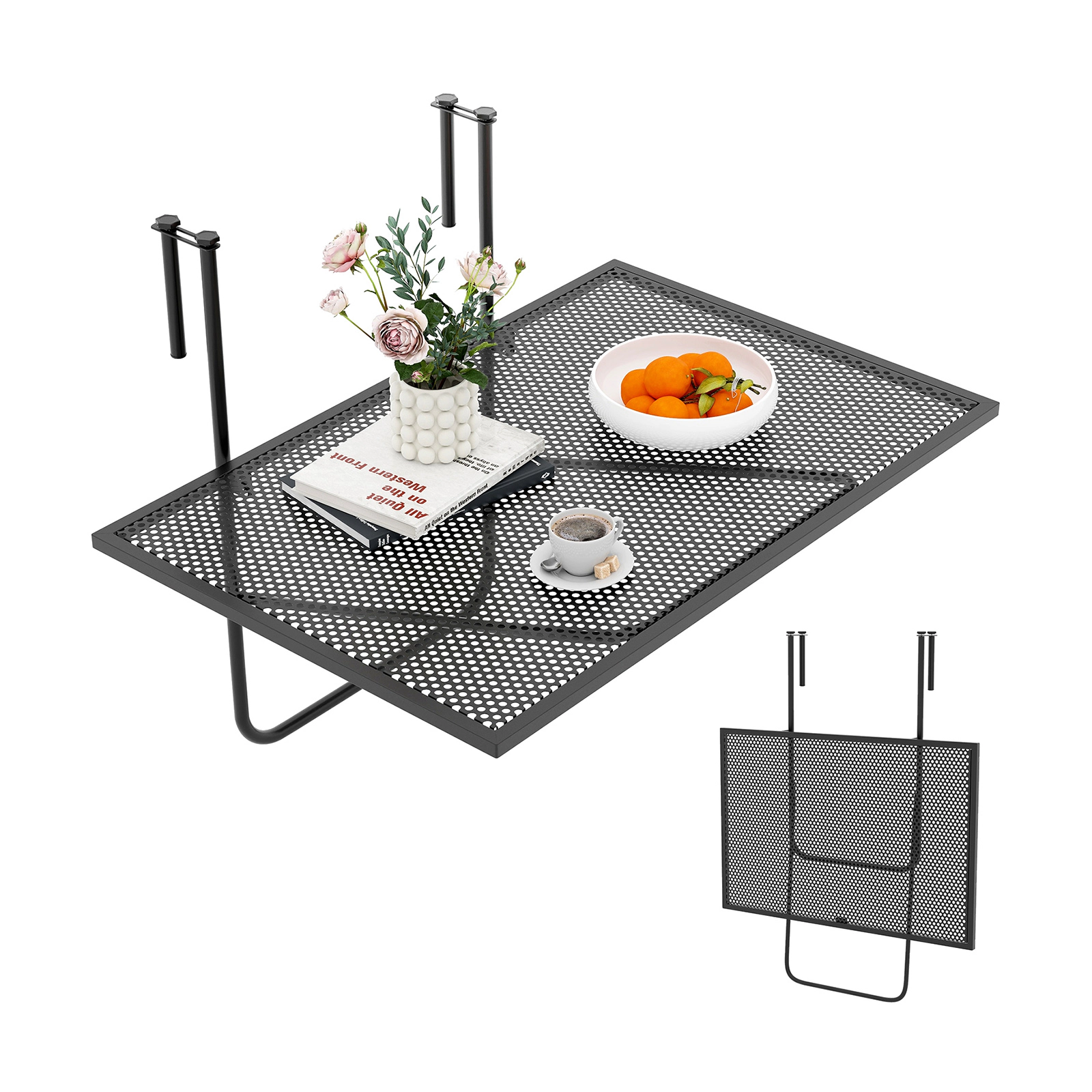 LJG Outdoor Folding Hanging Table with Metal Frame