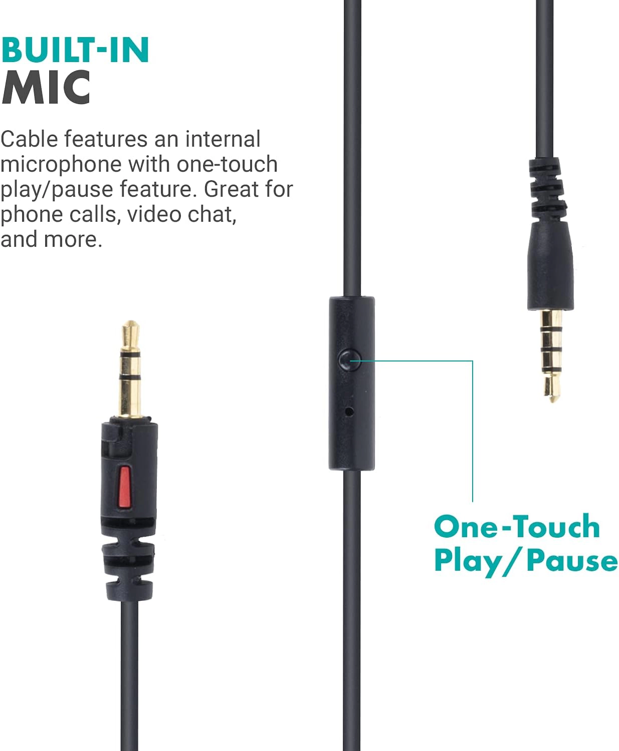 Movo MH-100 Hi-Fi Studio Headphones with Microphone