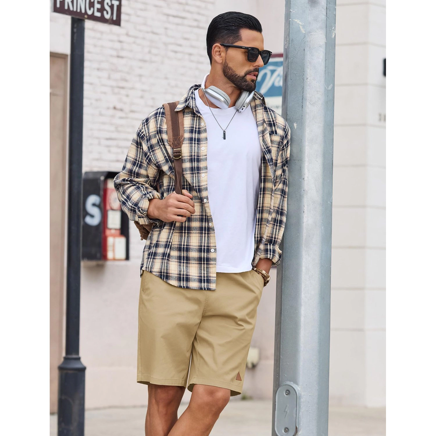 COOFANDY Short Sleeve Knit Polo Shirt V Neck Collared Cable Casual Tops