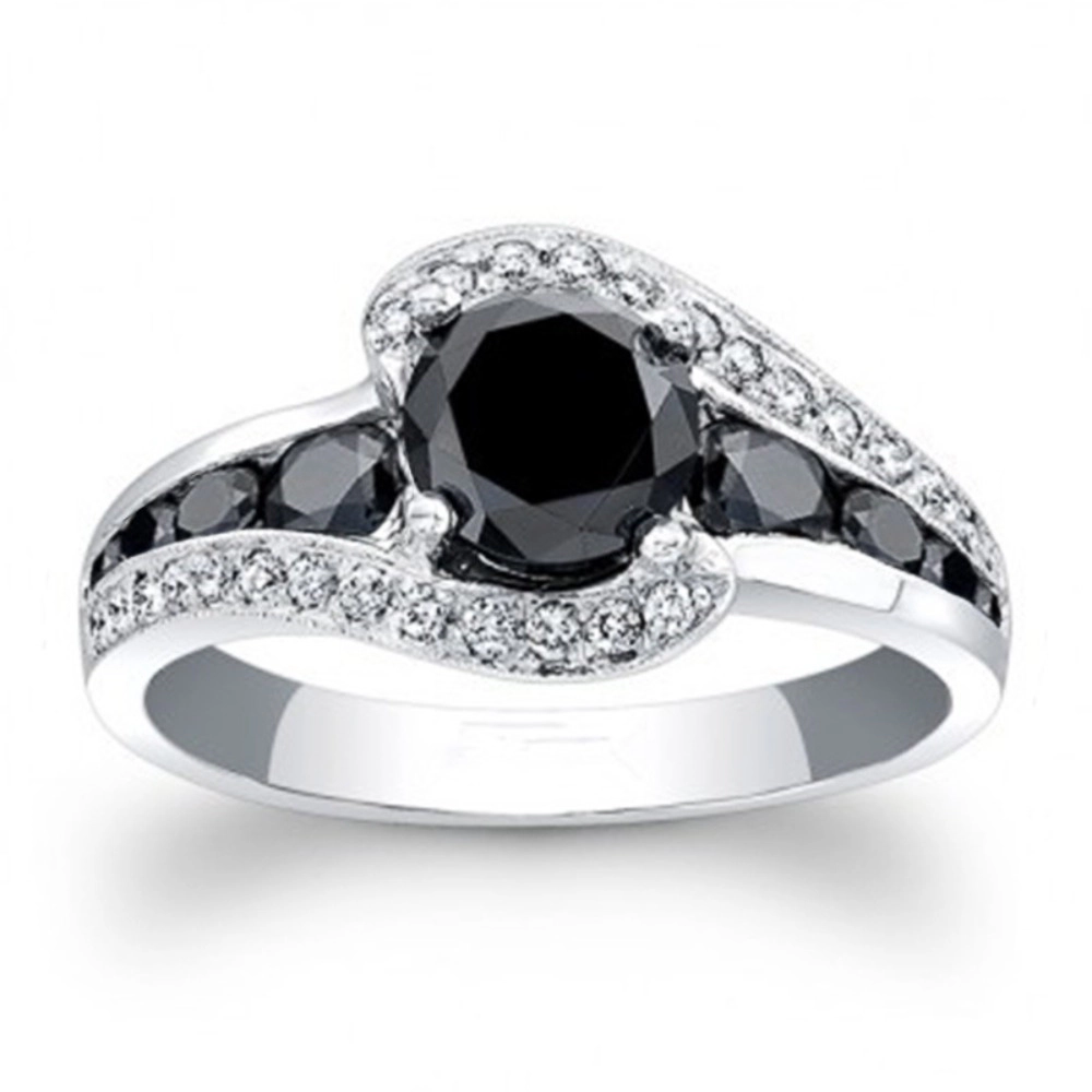 Wardrobe Whimsy Round Cubic Zirconia Twisted Band Engagement Ring for Women