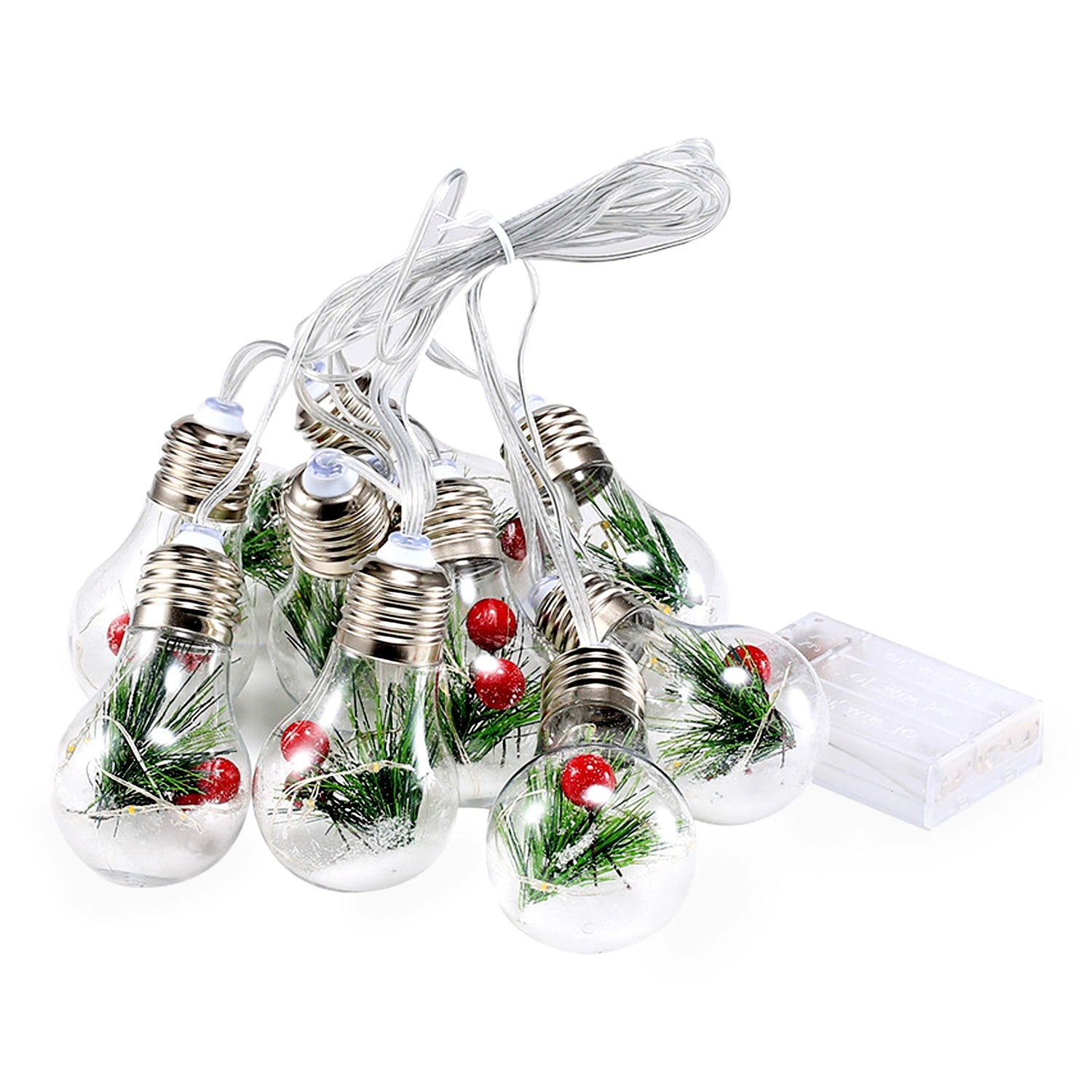 GBruno Battery-Powered Snow Globe String Lights