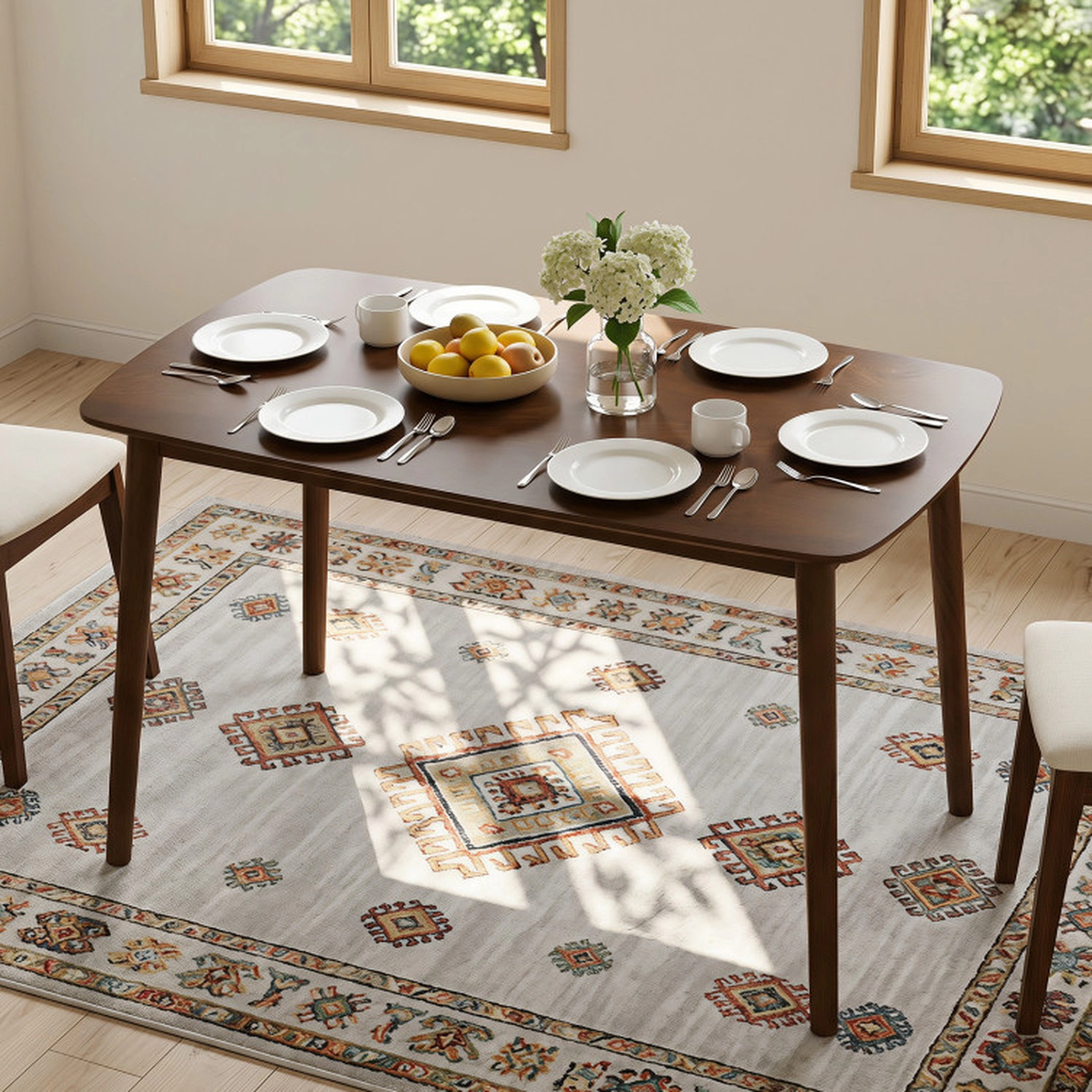 SUGIFT Rectangular Kitchen Dining Table 265-lb Capacity Coffee