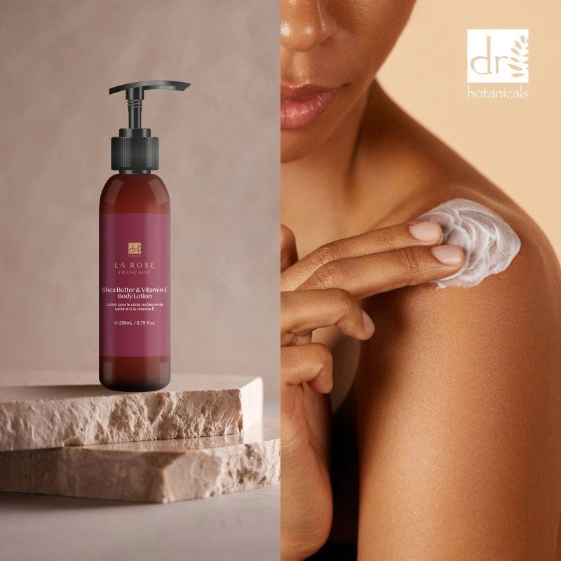Dr. Botanicals La Rose Française Anti-Aging Body Lotion 250ml - Bakuchiol & Vitamin E for Fine Lines and Hydration