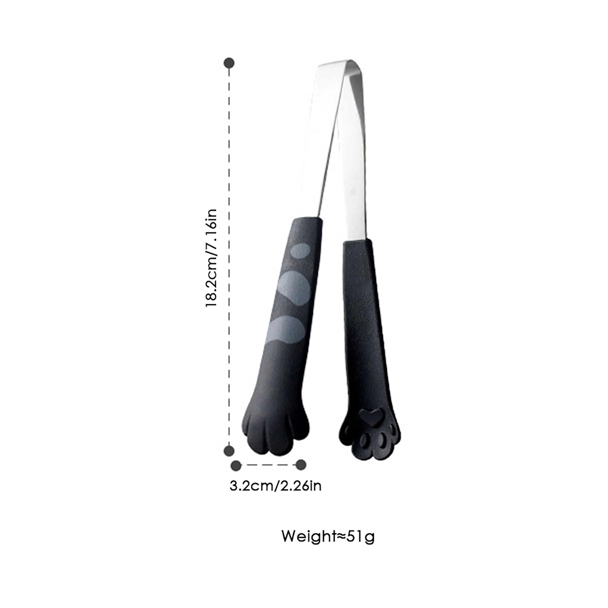 Alilang Stainless Steel Kitchen Tongs with Paw Handle Design Serving Utensil Set 2 Piece