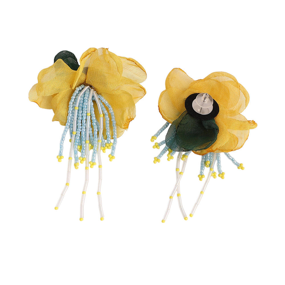 SOHI Women's Maxi-Floral Drop Earrings
