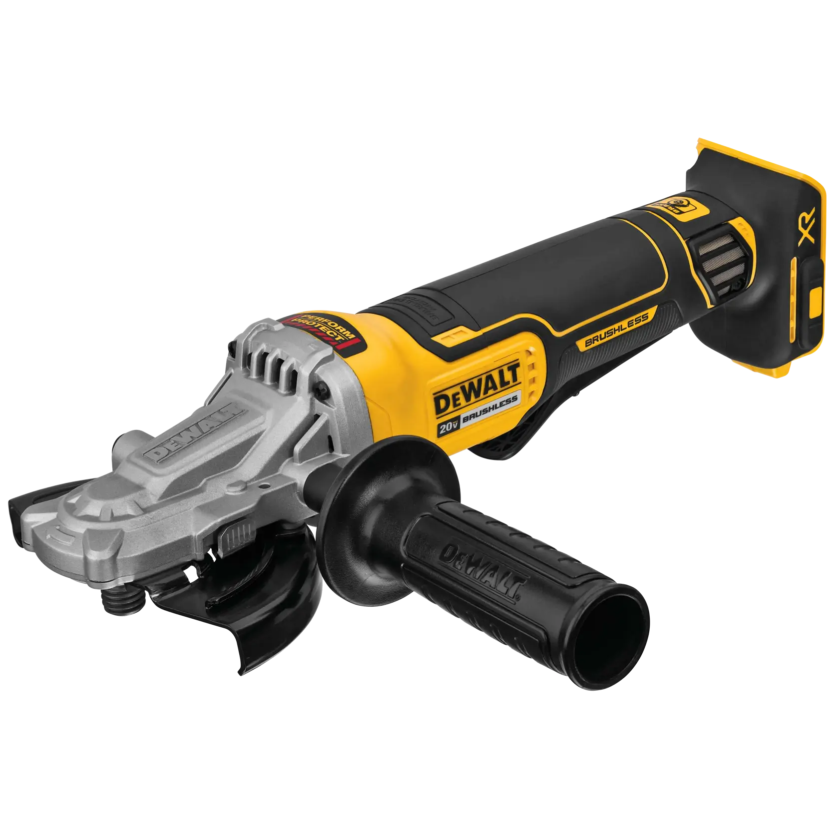 DEWALT 20V MAX XR Angle Grinder with Brake, 5-inch, Flathead Paddle Switch, Tool Only (DCG413FB)