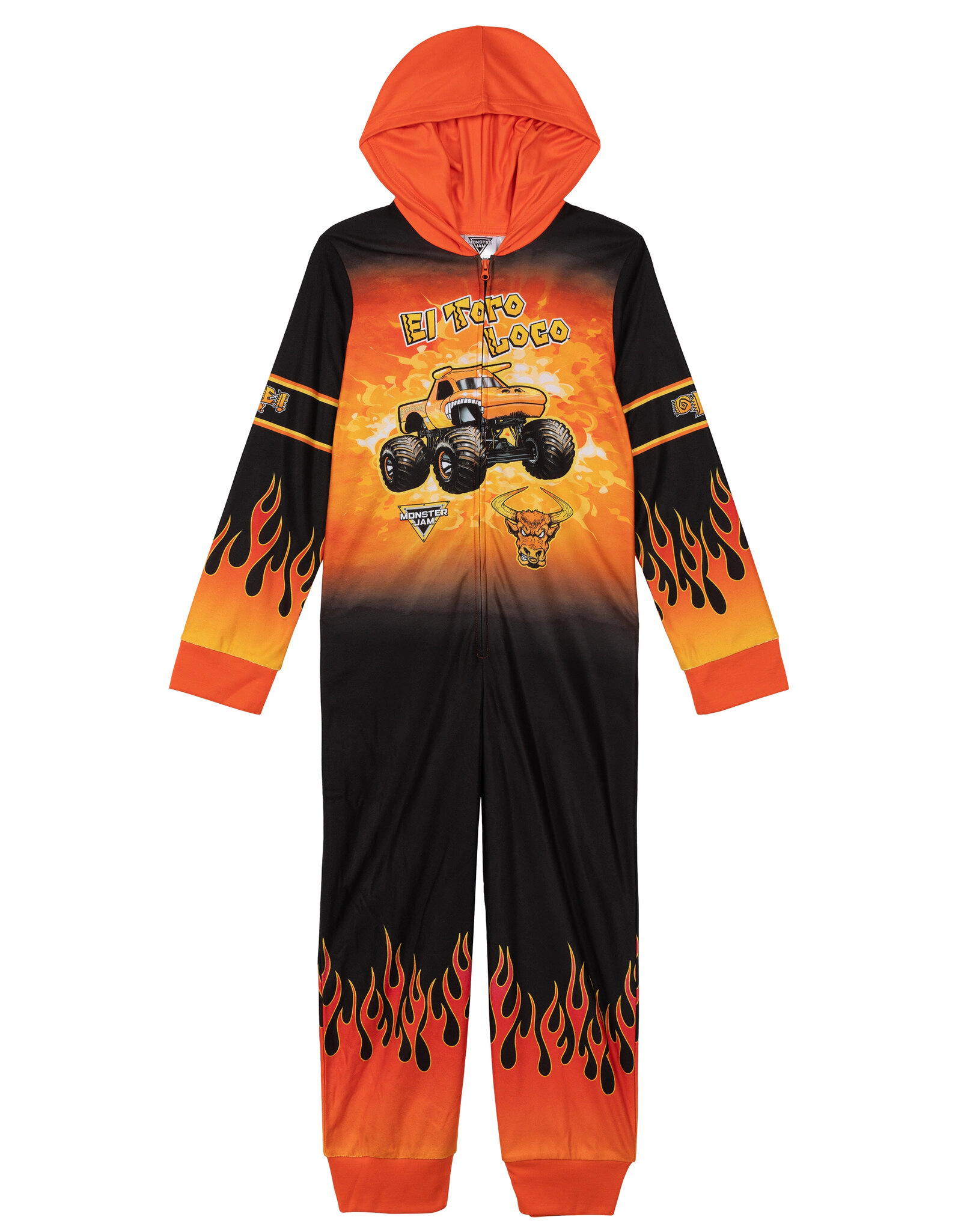 Monster Jam Boys' Fleece Hooded One Piece