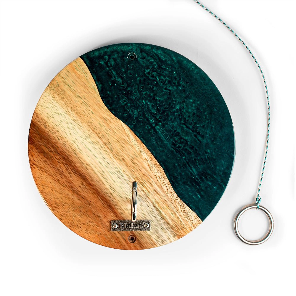 Elakai  One of a Kind Epoxy Resin Live-Edge Wood Hook and Ring Toss Game