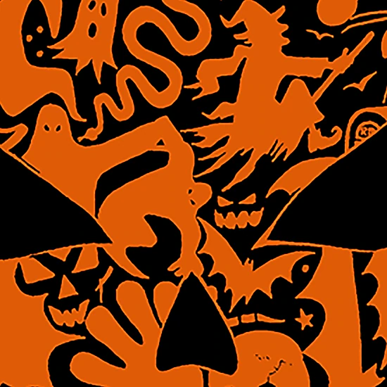 LA Pop Art Men's Halloween Pumpkin Graphic T-Shirt