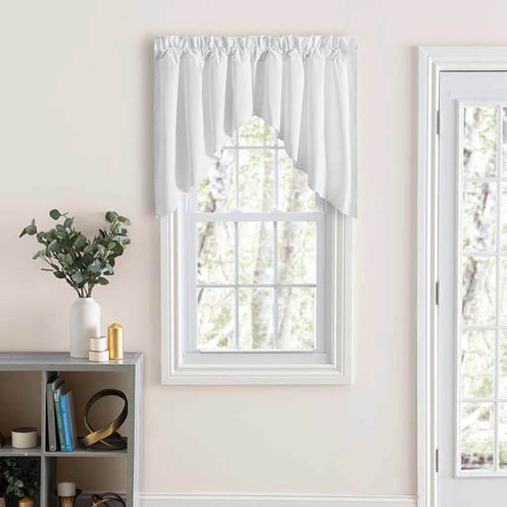 Ellis Classic Tailored Design in a Perma Press Fabric 3" Rod Pocket Premium Lined Swag 84"x36" White