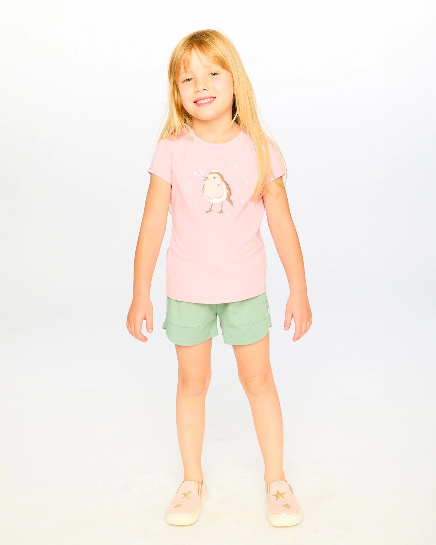 Deux par Girls Organic Cotton Jersey Snug Fit Shorts