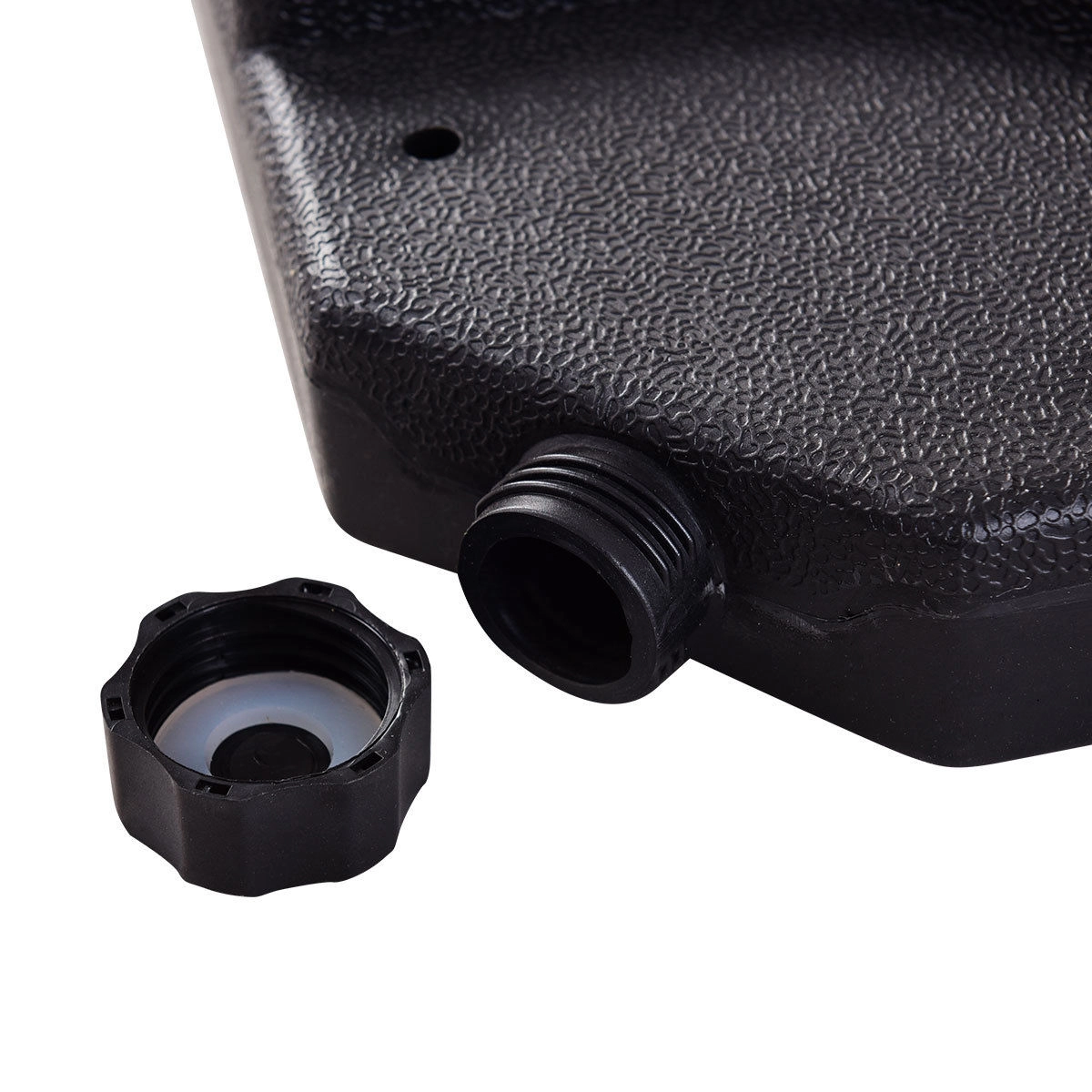 SUGIFT Set of 4 Black Fillable Offset Umbrella Base Weight Plates for Cantilever Umbrella Cross Base