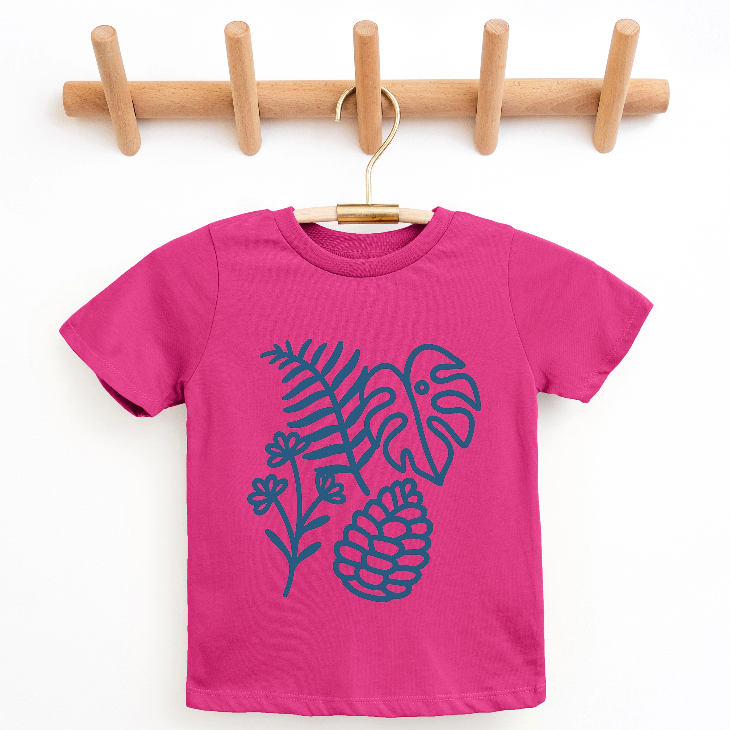 The Juniper Shop - Blue Plants Outline Youth Short Sleeve Graphic T-Shirt