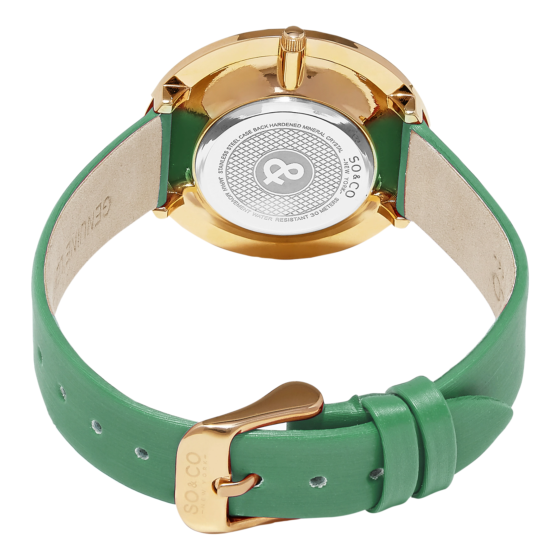 SO&CO Mosaic Mother-of-Pearl Dial - 38mm Gold Tone & Crystal Accents